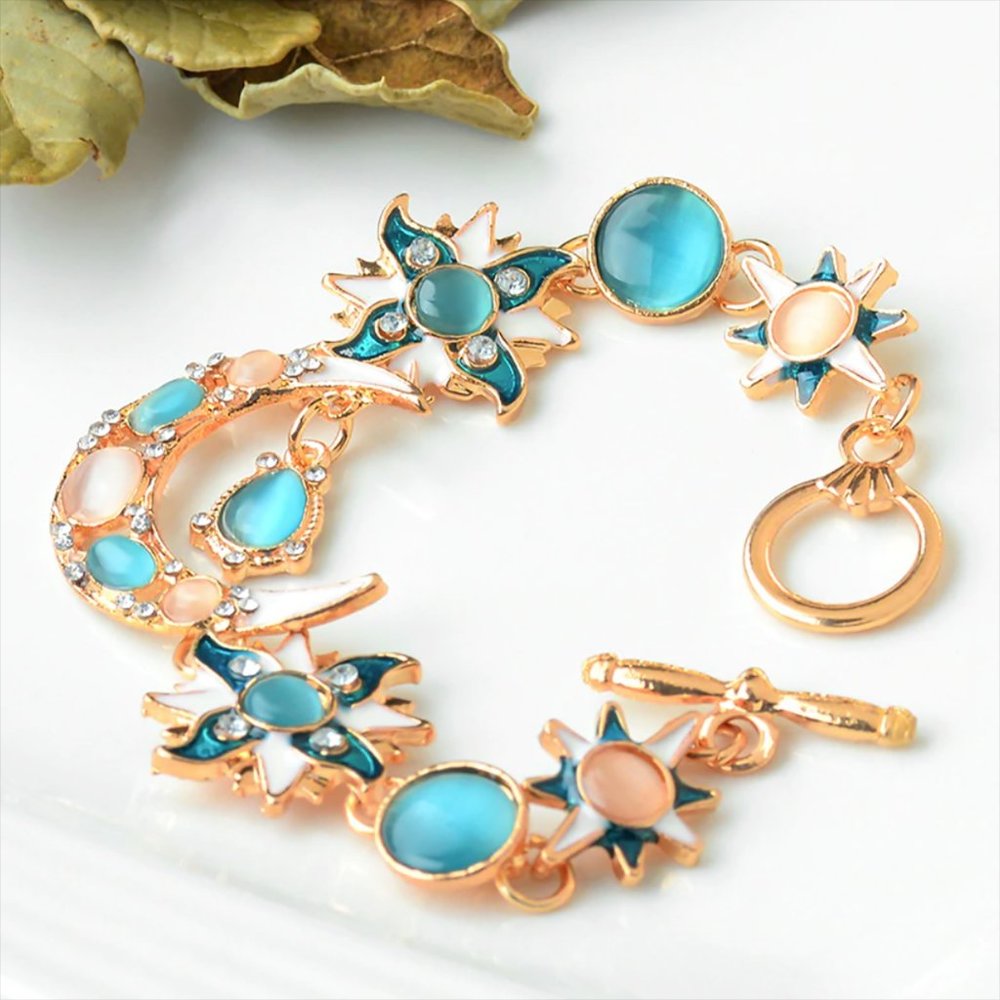 COPY - Cresent Moon Sun and Star Charm Bracelet